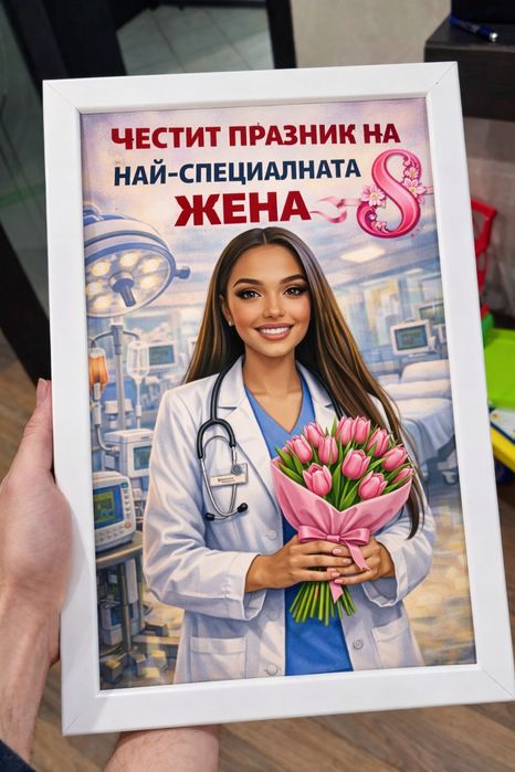 Уникална персонализирана карикатура по ваша снимка. 2 БОНУСА в цената.