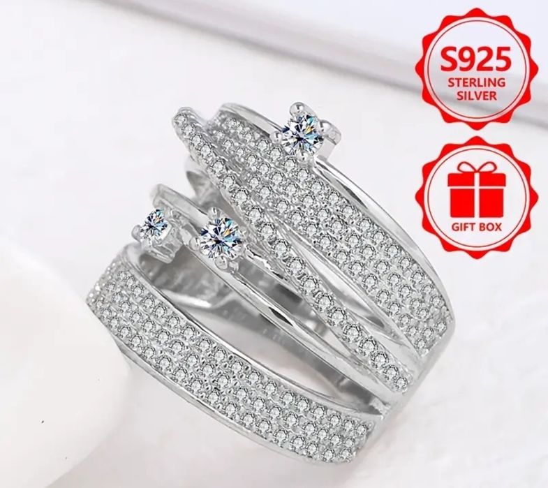 Страхотен нов масивен сребърен пръстен