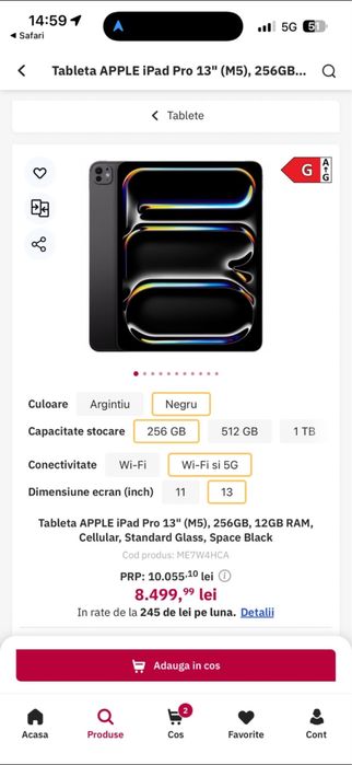 Apple Ipad Pro 2026 M5 13” 2025 celular