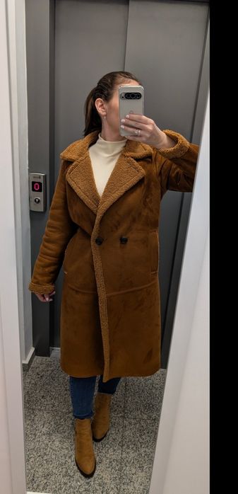 Palton Stradivarius,Mărimea S din blana artificiala