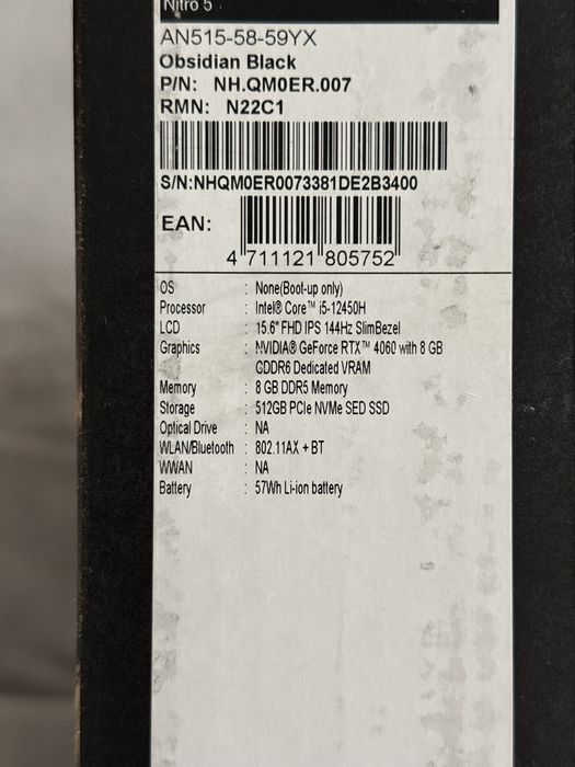 Acer nitro 5 игровой ноутбук