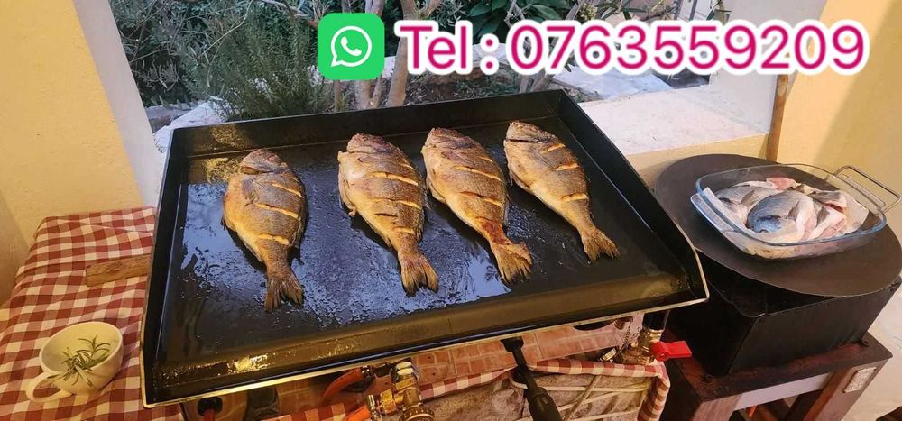 Plită/gratar profesional pe gaz