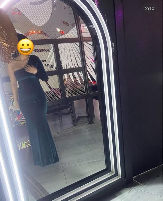 Вечернее платье изумруд