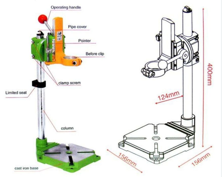 Стойка для дрелей механический 
Производства Китай /Drel uchun sto'yka