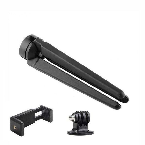 Трипод GARV Heavy Duty, Алуминий, Адаптер за GoPro и телефон, Черен