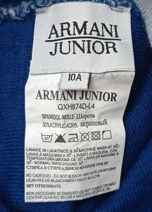 Armani Junior Hat оригинална вълнена детска шапка Армани вълна