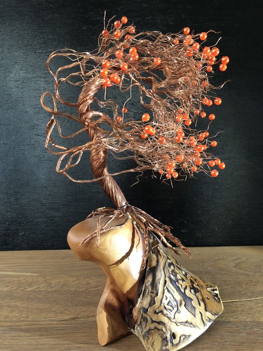 Copac Decorativ Handmade din Cupru