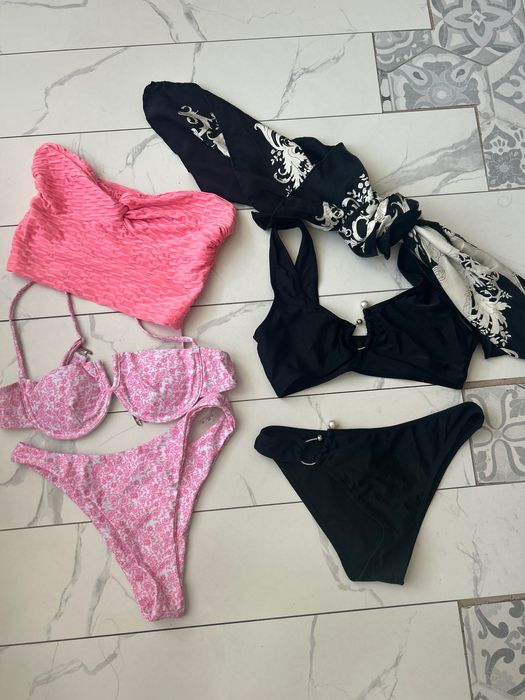 Бански нови черен и розов 20€