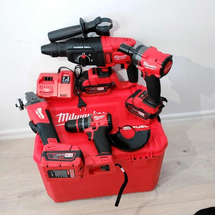 Акумулаторен Комплект Milwaukee Флекс Перфоратор Винтоверт Гайковерт