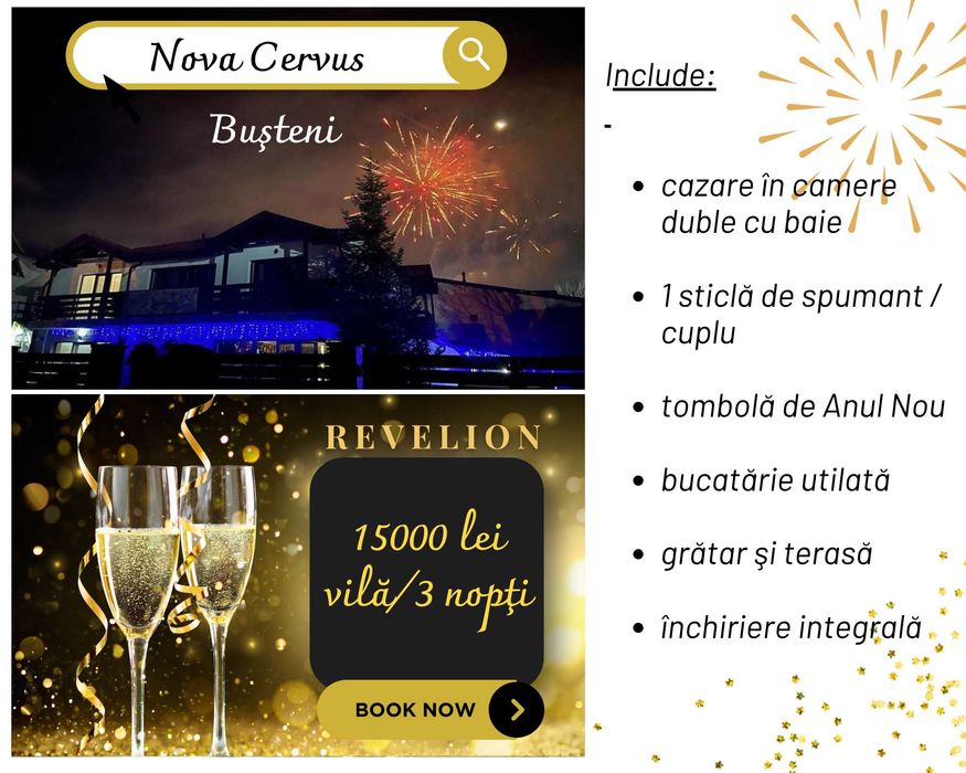 Vilă premium de închiriat integral in Busteni - Nova Cervus