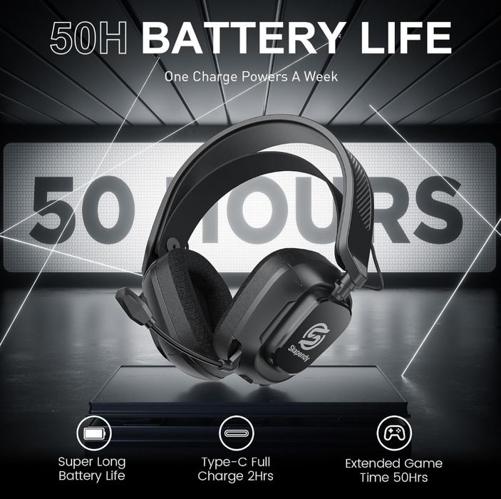 Căști de gaming wireless Skapendy VK84 de culoare neagră