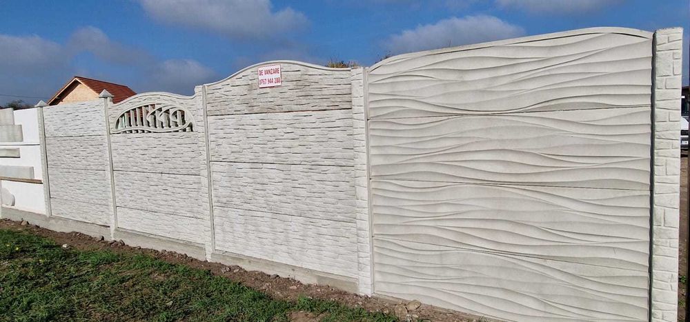 Gard placi beton.Diferite modele: