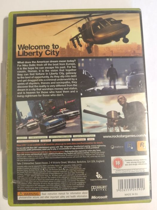 Grand Theft Auto 4-Xbox 360 LIVE