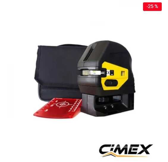 5D точков лазерен нивелир с магнитна стойка CIMEX SL5D