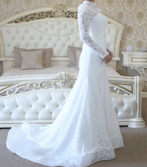 Свадебное платье с круживой