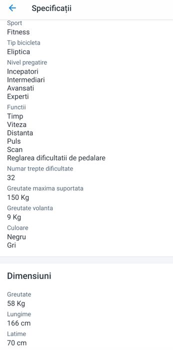 Bicicleta fitness eliptica Kondition BEL-8502