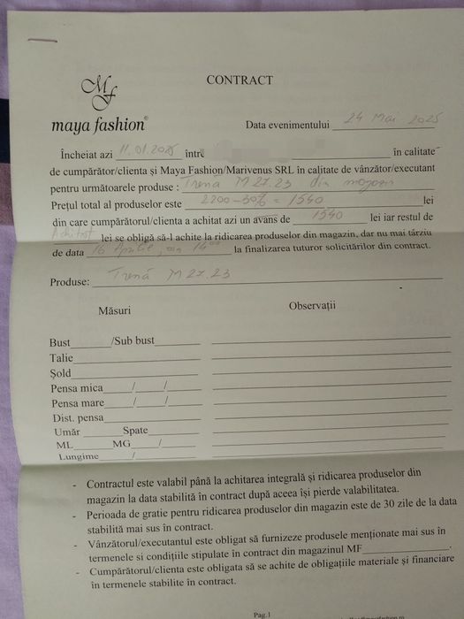 Rochie mireasă Maya Fashion + trenă și voal