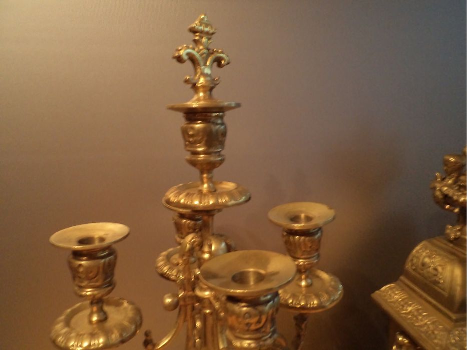 Каминен часовник бронз