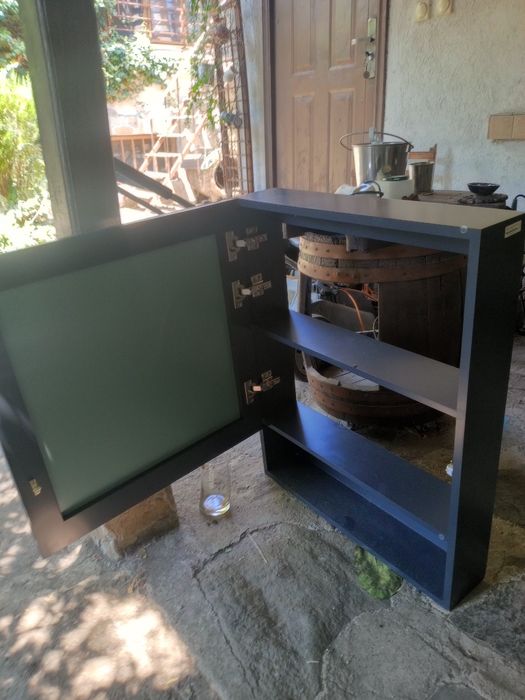 Горен шкаф за баня,чёрен.