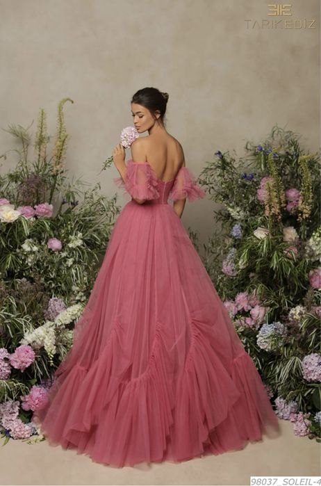 Бална рокля Tarik Ediz SOLEIL DARK ROSE DRESS