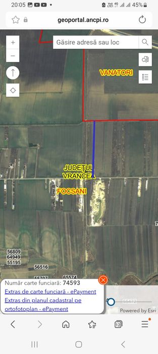 Focsani teren extravilan arabil 5000 mp. 6000 euro