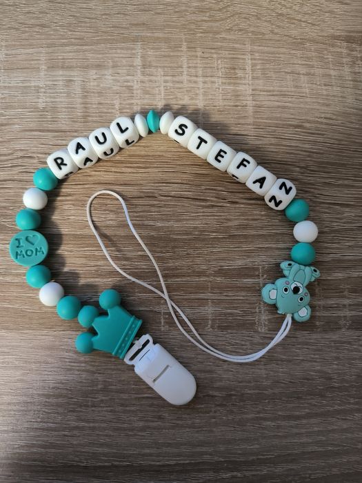 Lantisor personalizat pentru suzeta cu doua nume