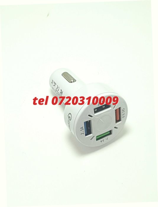 Superfastcharge Incarcator Auto Cu Patru Porturi Usb Partycharge