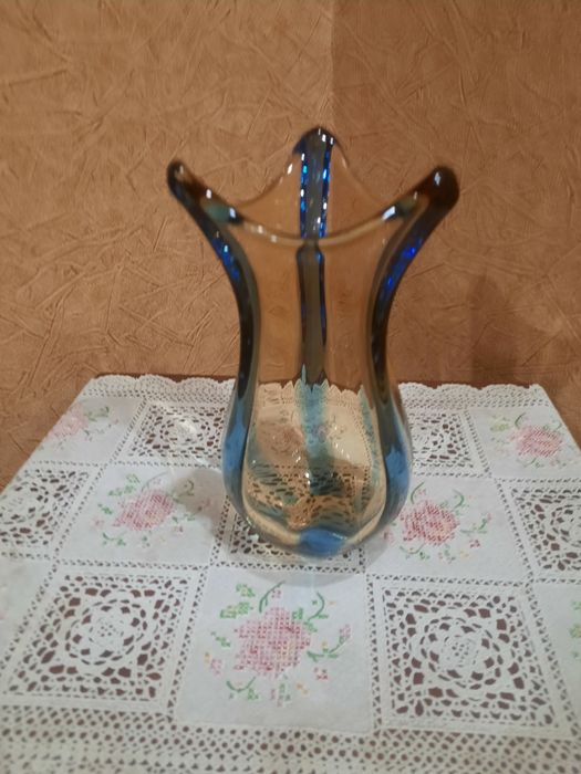 Винтажная ваза Богемия,  Чехословакия,  автор Hana Machovska, гутная т