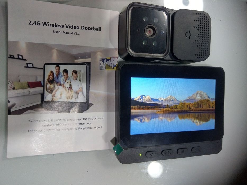 Безжичен видеодомофон-звънец с монитор