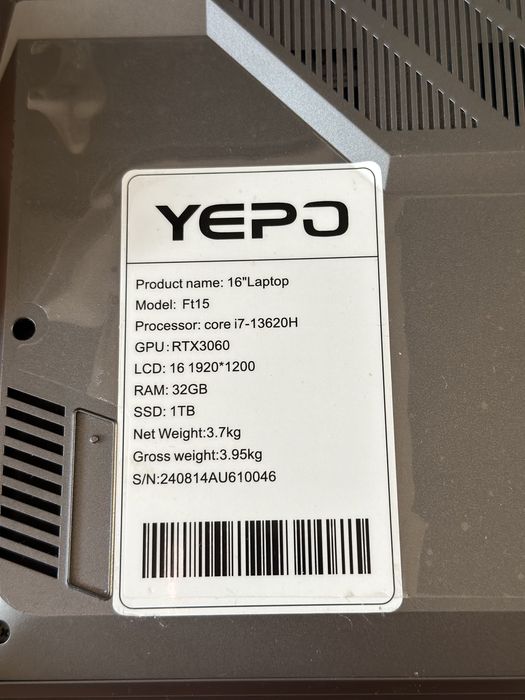 Продам Игровой ноутбук YEPO