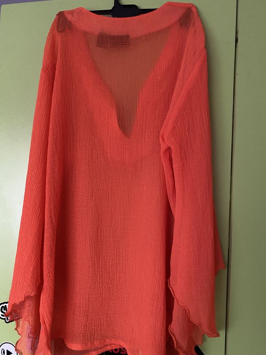 Bluza de vara portocaliu-corai