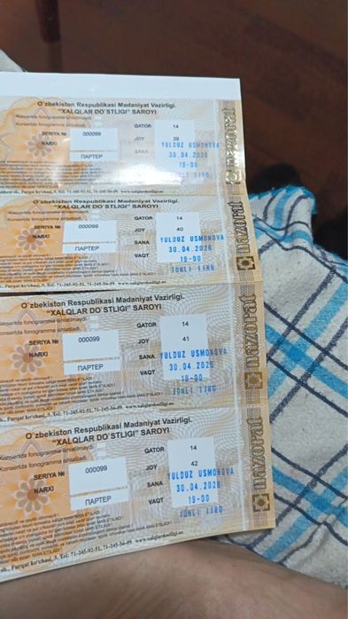 Balkon dan biletlar bor Yulduz Usmonova