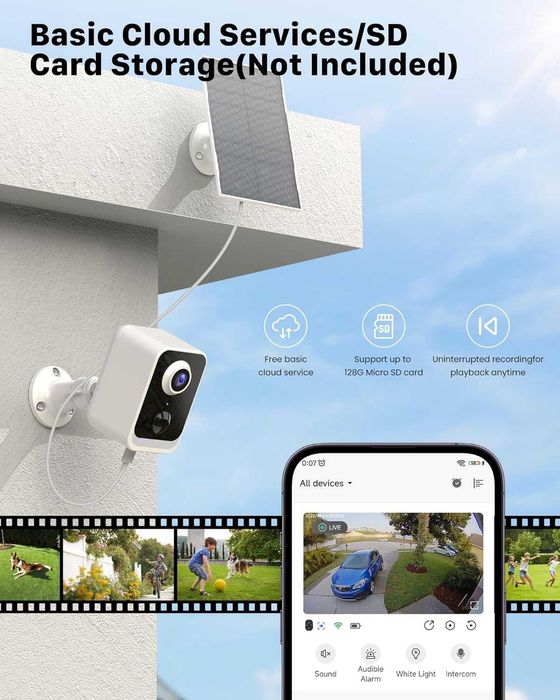 Безжична външна акумулаторна камера с панел PEEIPM