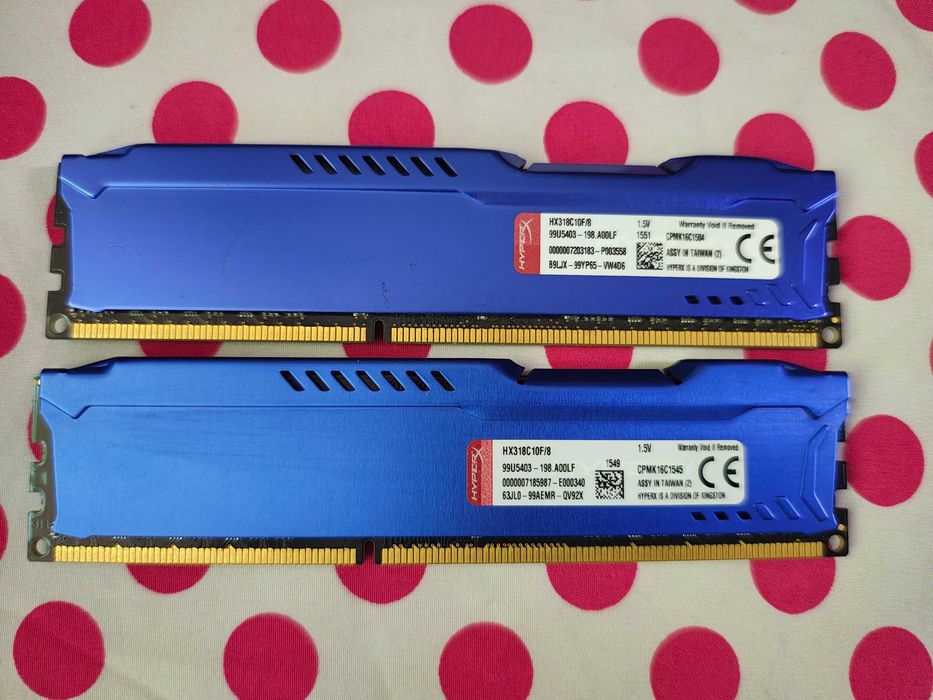 Kit Memorie Ram HyperX Fury Blue 16 GB (2 X 8 GB) 1866 Mhz.