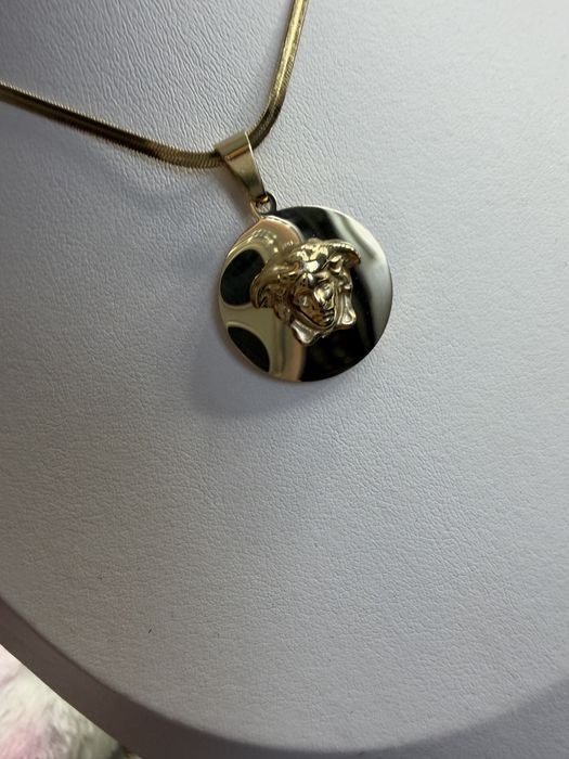 Set versace simplu placa cu aur 14k otel inoxidabil