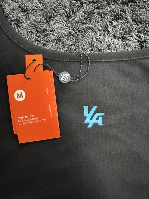 Maieuri YoungLA de sala/ gym noi cu eticheta alb/ negru