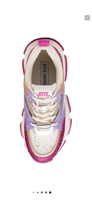 Маратонки, сникърси Steve Madden обувки камъни розово с бяло, камъчета