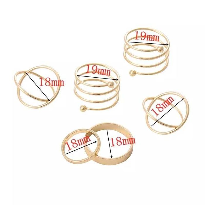 Набор колец бижутерия.