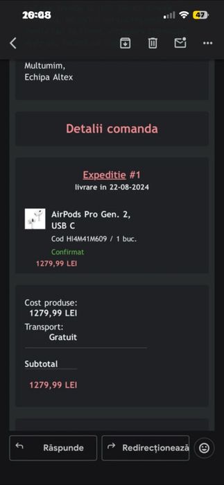 Vând air pods 2 pro