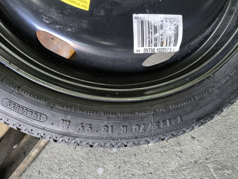 Резервна гума за Audi  125/70/18