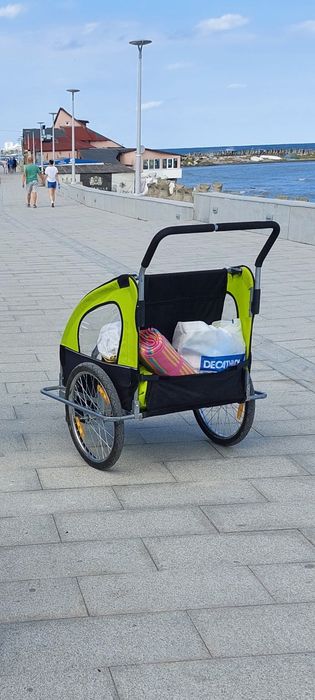Remorca pentru bicicleta și alergare, doua locuri.