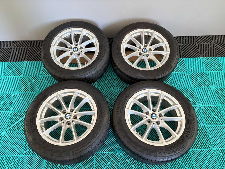 Jante cu anvelope vara 225 55 R17 Uniroyal Rain sport 5 dot25 6.8mm Bmw G30 G31 seria 5 style 618 stare impecabila