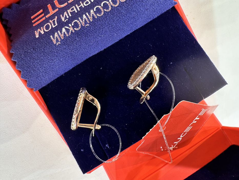 Золото серьги 585