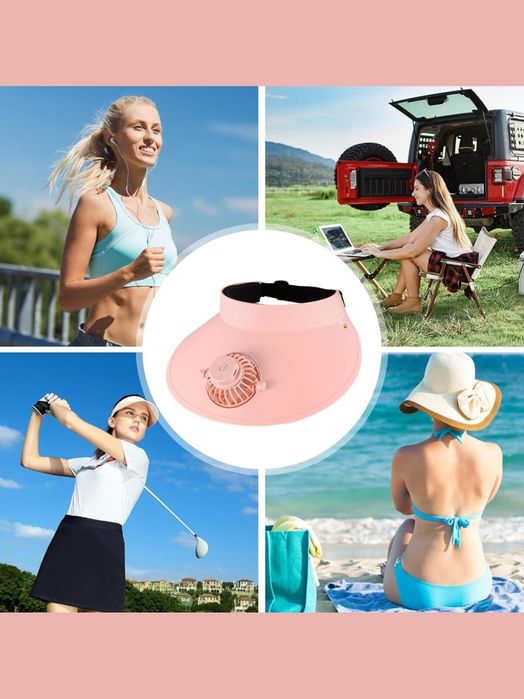 Mini Ventilyatorli Quyoshdan Himoya Kepka – USB zaryadli, sovutuvchi y