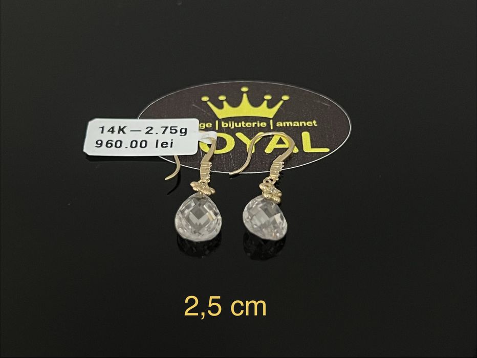 Bijuteria Royal CB : Cercei dama aur nou 14k 2,75gr