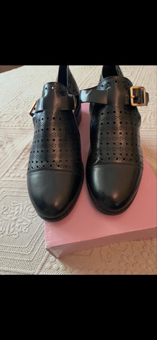 Туфли кожаные  . На весну и лето, с удобной колодкой.