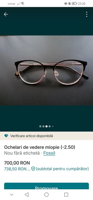 Ochelari de vedere miopie  (-2.5)