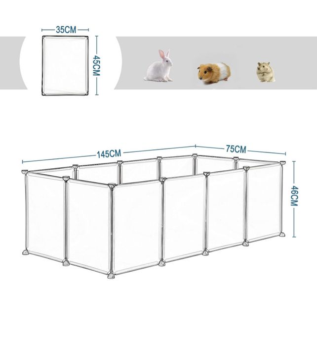 12 панелна ограда за малки животни