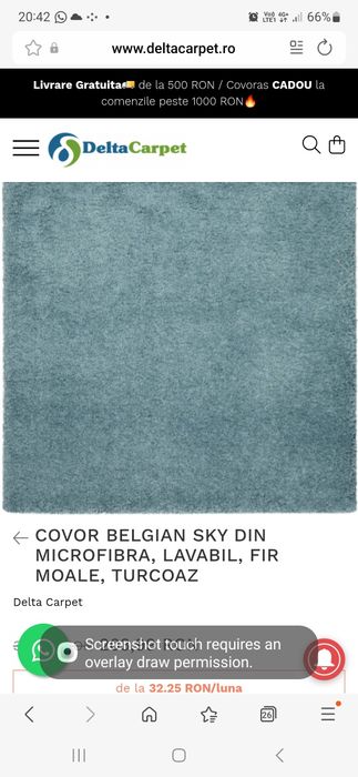 2 Covoare noi albastre