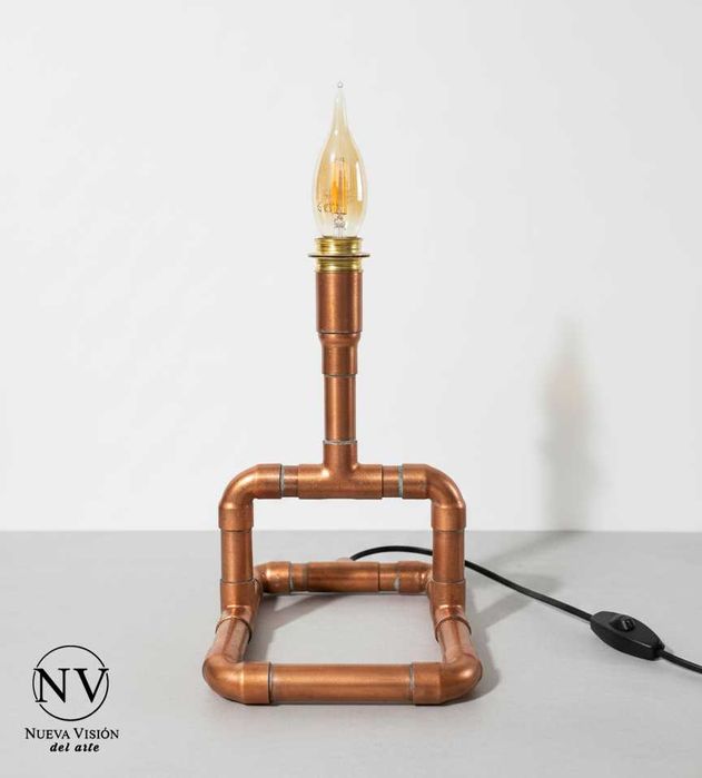 Уникална медна лампа - ръчна изработка